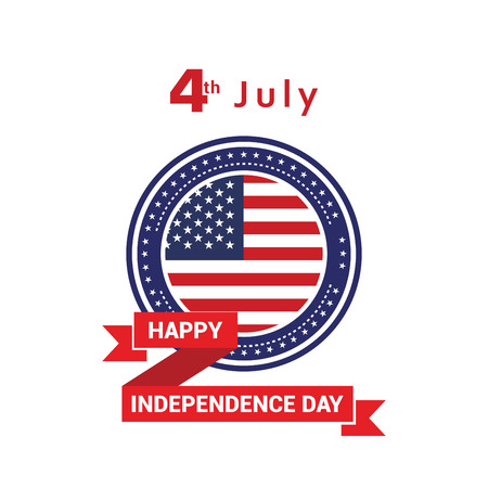 USA Independence day design card vectorのイラスト素材