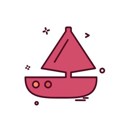 Boat icon design vectorのイラスト素材