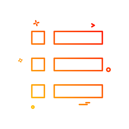 Bullet  list  menu  options icon vector designのイラスト素材