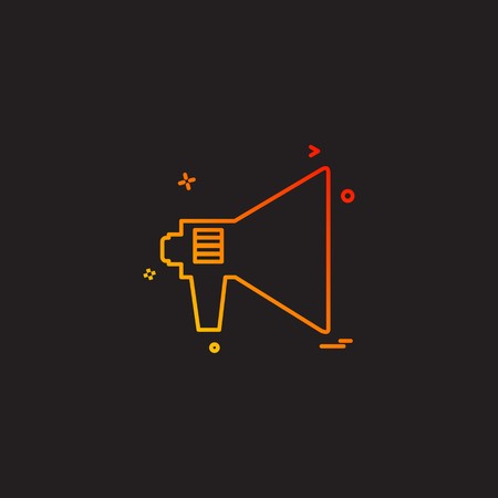 Speaker icon design vectorのイラスト素材
