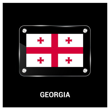 Georgia flag design vectorのイラスト素材