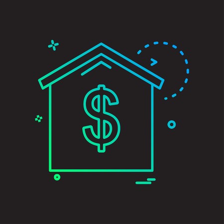Dollar icon design vectorのイラスト素材