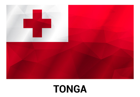 Tonga Flag design vectorのイラスト素材
