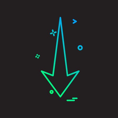 Down arrow icon design vectorのイラスト素材
