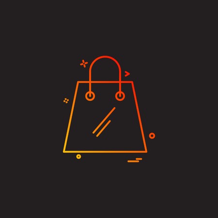 Shopping bag icon design vectorのイラスト素材
