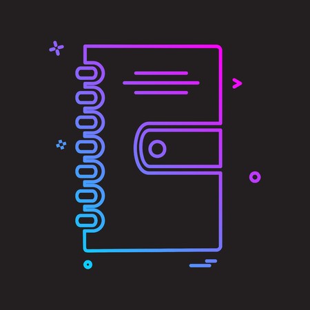 Notepad icon design vectorのイラスト素材