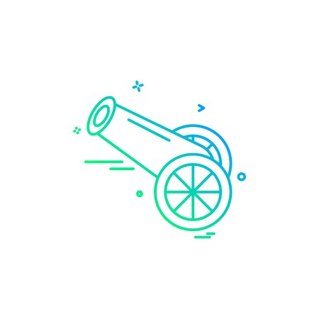 Cannon icon design vectorのイラスト素材