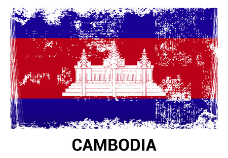 Cambodia flag design vectorのイラスト素材