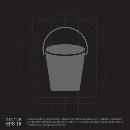 Plastic empty bucket iconのイラスト素材