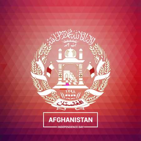Afghanistan Independence day design card vectorのイラスト素材