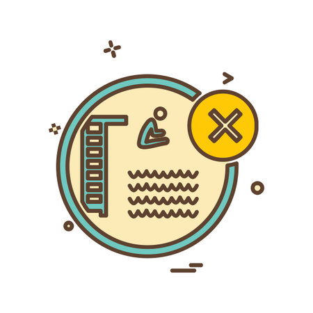 Swimming icon design vectorのイラスト素材