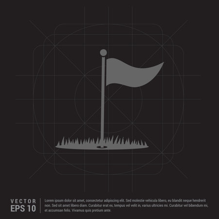 Golf Flag Iconのイラスト素材