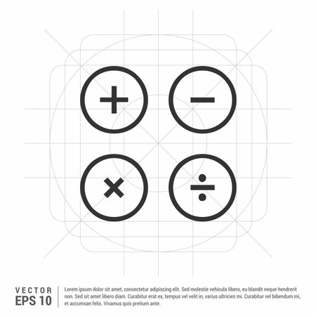 Business calculator iconのイラスト素材