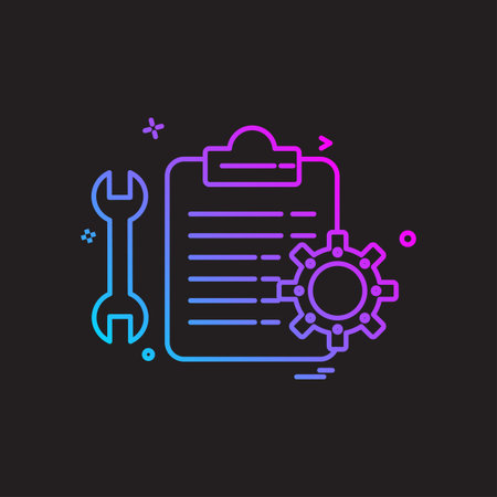Car Workshop icon design vectorのイラスト素材
