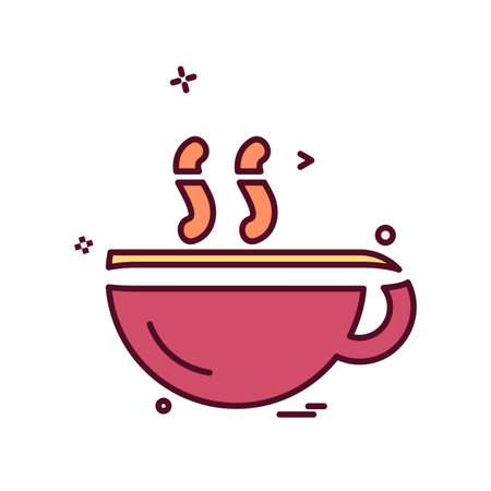 Tea icon design vectorのイラスト素材