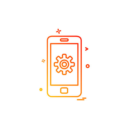 Mobile phone icon design vectorのイラスト素材