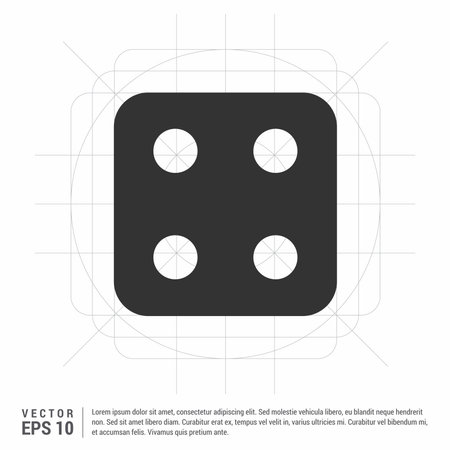 Dice Cube Iconのイラスト素材
