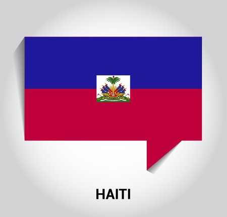 Haiti flag design vectorのイラスト素材
