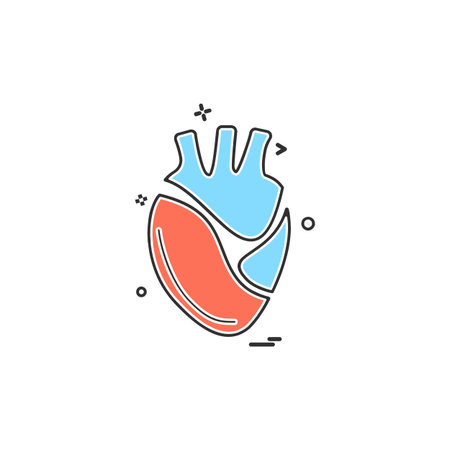 Heart icon design vectorのイラスト素材