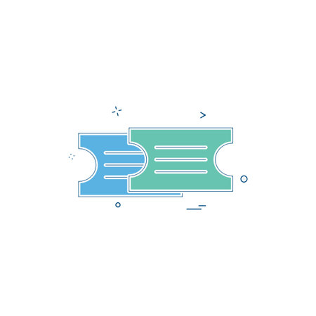 Tickets icon design vectorのイラスト素材