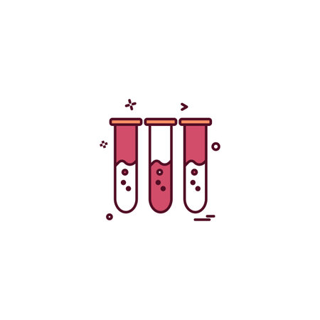 test tube lab flask icon vector designのイラスト素材