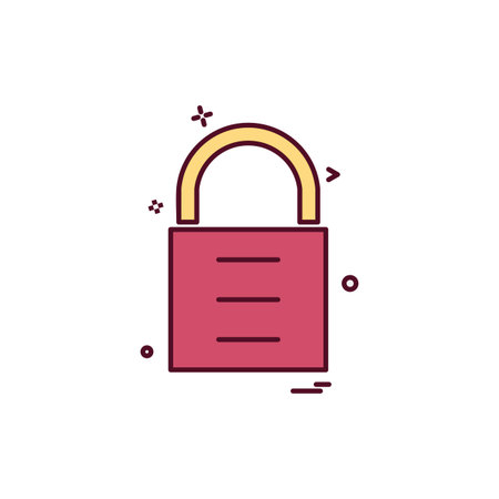 Lock icon design vectorのイラスト素材