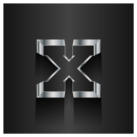 English Alphabets design with dark background vectorのイラスト素材