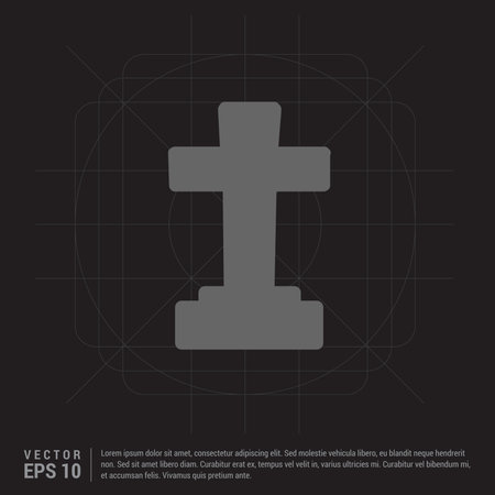 Halloween Grave Cross iconのイラスト素材