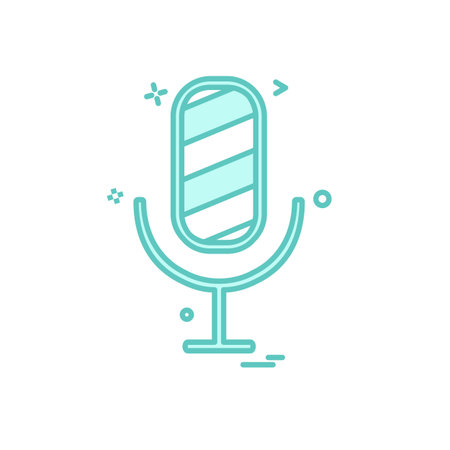Mic icon design vectorのイラスト素材
