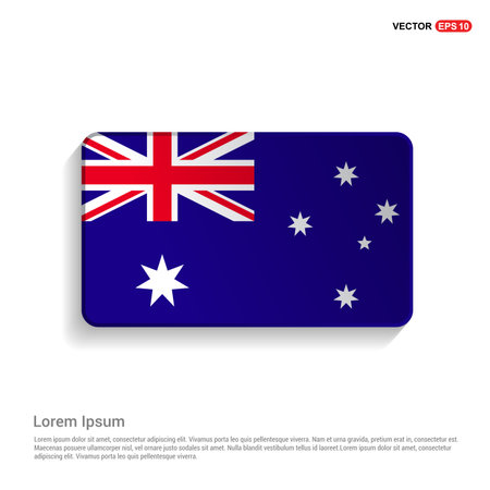 Australia flag design vectorのイラスト素材