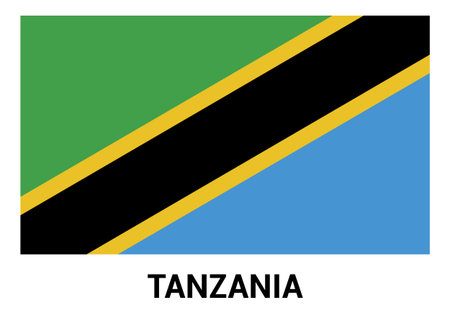 Tanzania flag design vectorのイラスト素材