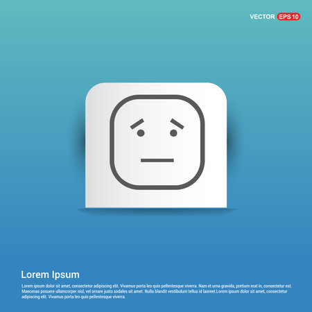 smiley icon, Face icon - Blue Sticker buttonのイラスト素材