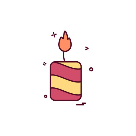 Candle icon design vectorのイラスト素材