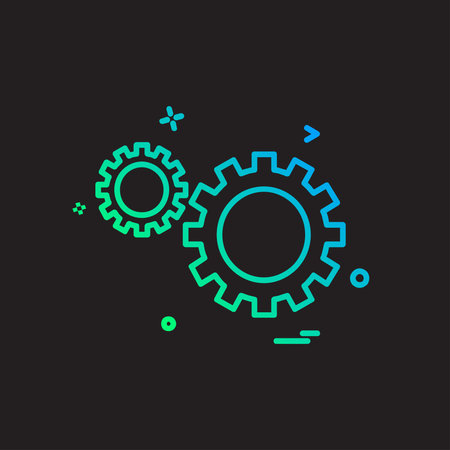 Gear icon design vectorのイラスト素材