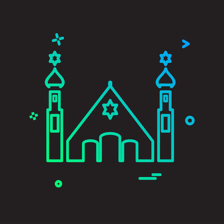 Jewish temple icon design vectorのイラスト素材