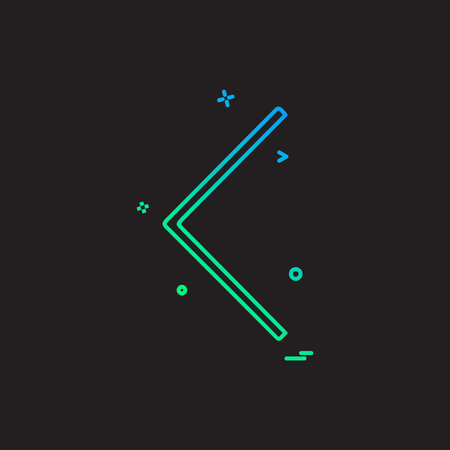 Left arrow icon design vectorのイラスト素材