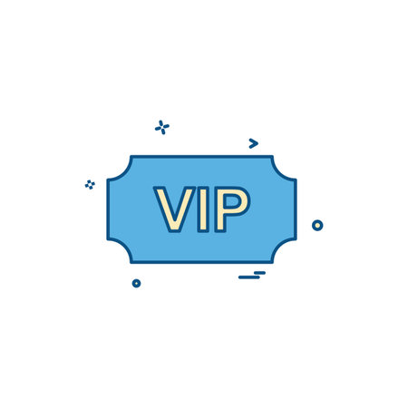 VIP ticket icon design vectorのイラスト素材