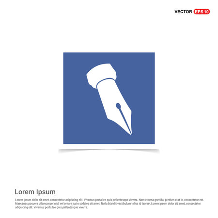 Pen nib icon - Blue photo Frameのイラスト素材