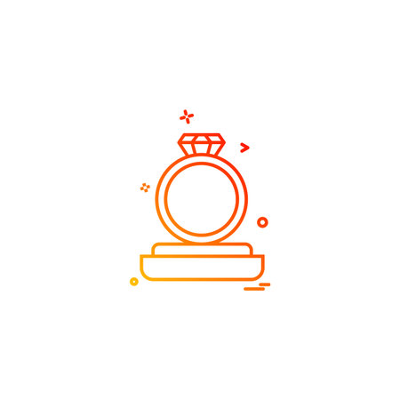 Ring icon design vectorのイラスト素材