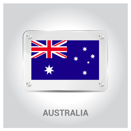 Australia flag design vectorのイラスト素材