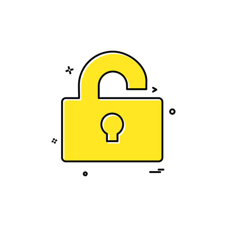 Lock icon design vectorのイラスト素材