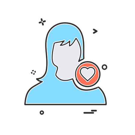 Female avatar icon design vectorのイラスト素材