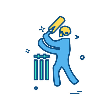 Cricket icon design vectorのイラスト素材