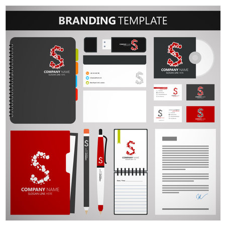 Company branding template design vectorのイラスト素材