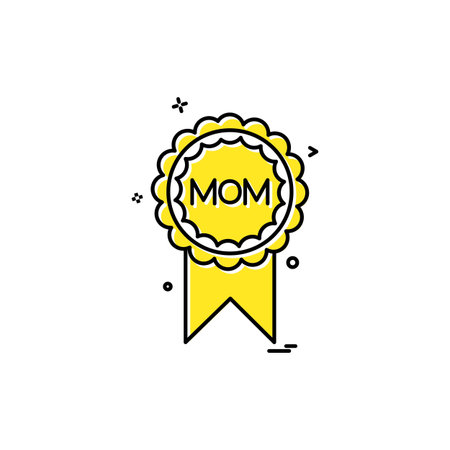 Mom badge icon design vectorのイラスト素材