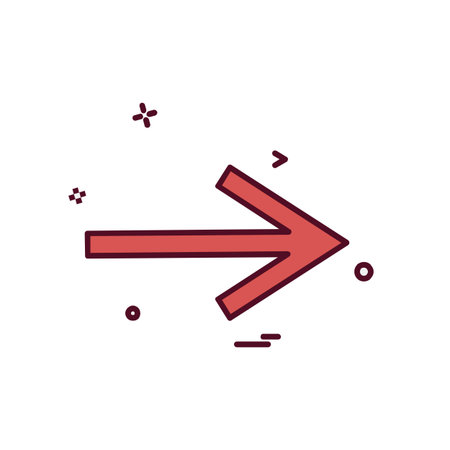Right arrow icon design vectorのイラスト素材