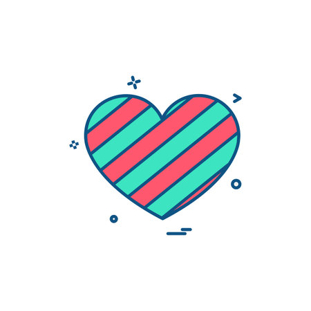Hearts icon design vectorのイラスト素材