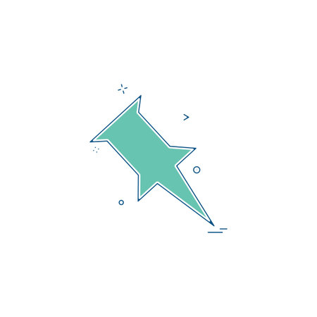 Pin icon design vectorのイラスト素材