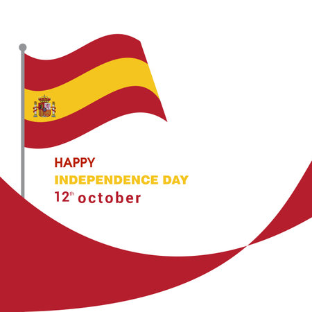 Spain Independence day design card vectorのイラスト素材
