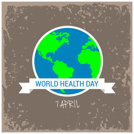 World health day card with typographyのイラスト素材